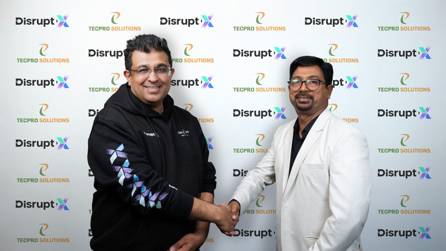 Mr. Asim Sajwani, CEO of Disrupt-X (Left) and Mr. Musthafa, Managing Director of Tecpro Solutions